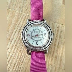 Ecclissi ladies Sterling silver mother of pearl watch NEW BATTERY